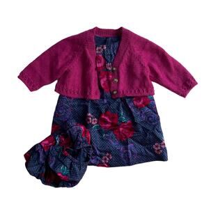 Tea Collection Dress & Sweater 3-6m